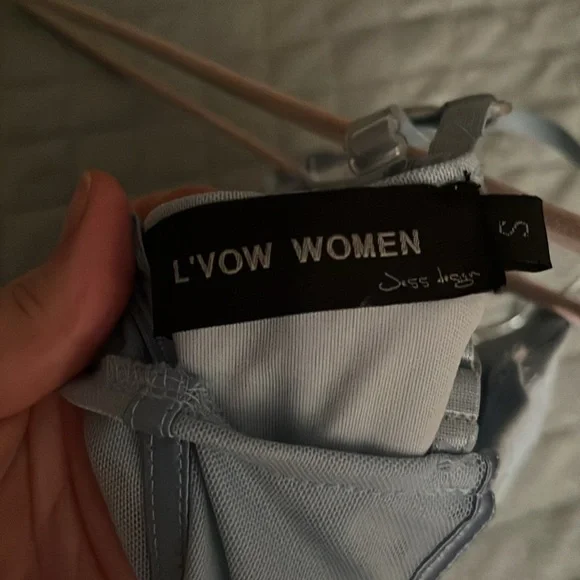 Baby Blue Ruched Mini Dress - Picture 6 of 7